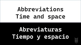 🏷️Abreviaturas Tiempo y espacioabbreviations time and space inglesespañollista CAT ENGLISH [upl. by Ennairrac]