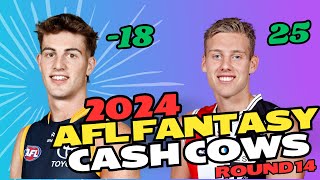 Revealing Top 5 AFL Fantasy Cash Cows 2024 Round 14 [upl. by Varrian315]