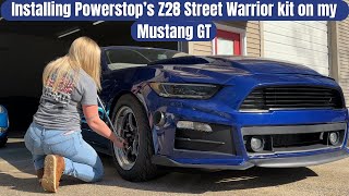 Installing Powerstops z26 street warrior kit on my Mustang GT [upl. by Ynez]