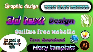 How to Create Pro 3D Text TUTORIAL [upl. by Nelsen]