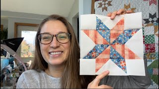 Making a Star Quilt Block Starry Cabin Quilt Along Week 3 [upl. by Enawtna]