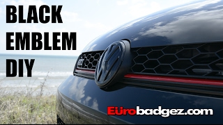 How to Install a Black Front Badge on your MK7 GTI or Golf  EuroBadgez [upl. by Atiuqat]