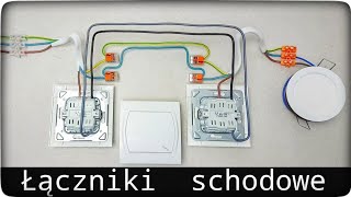 ŁĄCZNIK SCHODOWY  JAK PODŁĄCZYĆ ŁĄCZNIKI SCHODOWE DO INSTALACJI ELEKTRYCZNEJ OŚWIETLENIA ⚠️💡 [upl. by Roe368]