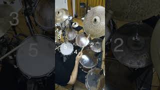 Polyrhythmic groove 23456 drums polyrhythms drummer [upl. by Burke]