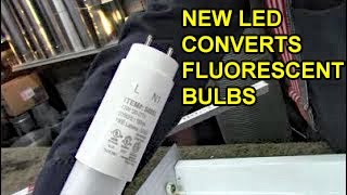 New LED Tubes Convert Fluorescent Bulb Fixture Without Ballast Rewiring [upl. by Dnesnwot517]