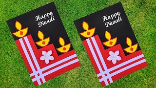 Diwali Greeting Card  Easy amp Beautiful Diwali Card Making Idea  DIY Diwali Card  2024 [upl. by Licha]