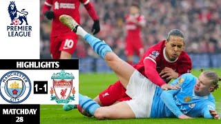 🚨REDS ROAR BACK AGAINST CITY AS SPOILS SHARED IN TITLE SHOWDOWN  Liverpool 11 Manchester City epl [upl. by Kerwinn624]