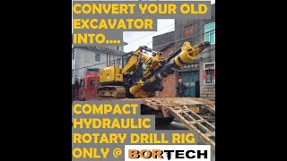 CONVERT YOUR USED EXCAVATOR INTO COMPACT MINI ROTARY DRILLING RIG [upl. by Nawj]