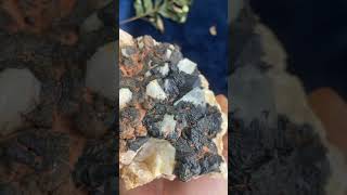 Botryoidal manganese on milky quartz [upl. by Solberg891]