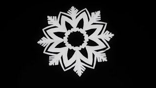 How to Make an Easy Paper Cutting Snowflake  Christmas Mandala Paper Art  Window Decoration [upl. by Relyhs]