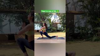 Virabhadrasana and Skandasana shorts mondaymotivation yoga shilpashetty fitness fitindia [upl. by Nauq]