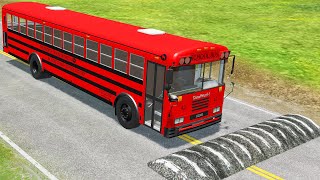 Bus vs Deep Water  Speed Bumps  Truck Bus Rescue  Train vs Cars  BeamNGDrive [upl. by Guinna]