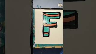 quotFquot Art art colorful cute alphabet foryou youtubeshorts shorts [upl. by Hanan678]