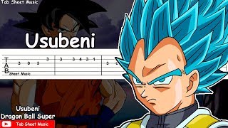 Dragon Ball Super ED 3  Usubeni Guitar Tutorial [upl. by Edward]