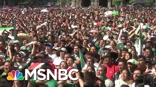 Mexican Fans Celebrate So Hard They Cause Artificial Quake  All In  MSNBC [upl. by Aletse808]