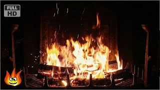 Crackling Fireplace with Thunder Rain and Howling Wind Sounds HD [upl. by Aldora]