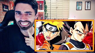 React  Naruto VS Vegeta  Torneio de Titãs Part VG Beats [upl. by Aenahs893]