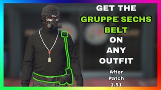 Easy How to get Gruppe Sechs Belt on ANY Outfit No Transfer GTA Online [upl. by Adnirol]