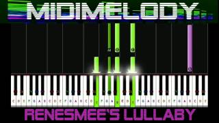 SLOW Renesmees Lullaby Something Terrible Twilight Breaking Dawn Pt2 Synthesia Piano Tutorial [upl. by Aitnom]