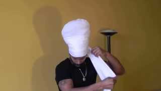 How to put on a Jah Roots Hats Ready Wrap [upl. by Cheadle]