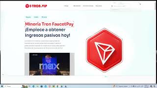 Como Ganar TRON TRX en Automático Minería en La Nube Pagando [upl. by Lenhart]