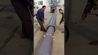 PE steel sleeve insulation pipe installation process [upl. by Aicenaj]