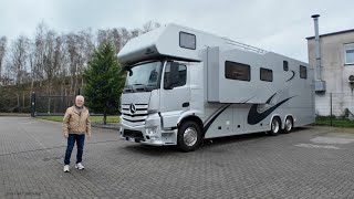 Vario Alkoven 1200 Actros WOHNMOBIL 25t 3 Achsen 🔥 1 MAL fahren mit neuem GERMAN TELEVISION Alkoven [upl. by Azilanna]