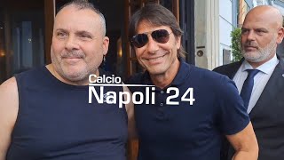 CONTE a NAPOLI primo incontro coi TIFOSI bel gesto del mister 🥹💙 [upl. by Eiryk258]