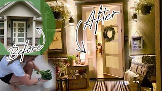 SMALL PORCH MAKEOVER  Decorate With Me  HOW TO MAKE A WARM INVITING PORCH  RACHEL ENGELBARTS [upl. by Stanfield]