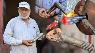 An Amazing Old Man Skills thread drill tool was created from an old steel iron Shaft Drill [upl. by Kitchen]