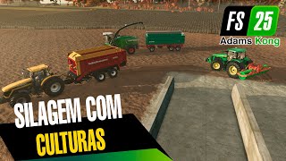 FS25 Como fazer SILAGEM na trincheira com trigo soja milho grama e etc FARMING SIMULATOR 25 [upl. by Salvador]