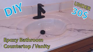 DIY  Epoxy counter top  vanity bathroom chrismakesstuff1 [upl. by Yarazed]