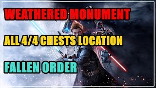 Weathered Monument in Zeffo All 44 Chests Location Fallen Order [upl. by Vannie]