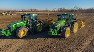 John Deere x2 8370r 8320r 7710  Ground Leveling  Tecnoagricola Ciceri [upl. by Larcher]