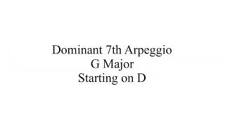 Dominant 7th Arpeggios F Major and G Major [upl. by Kono]