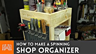 How to make a spinning shop organizer  Woodworking  I Like To Make Stuff [upl. by Shaff]