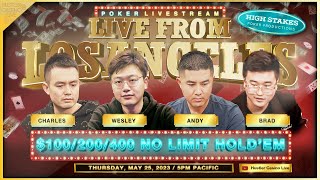 SUPER HIGH STAKES 100200400 w Brad Andy Charles Wesley Nik Airball amp Bobo Part 2 of May 12 [upl. by Salvadore]