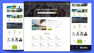 Complete Responsive Tourist  Travel Website Template Design  Free Website Code [upl. by Veradis]