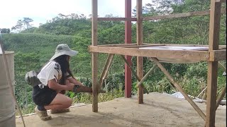 Foreigner Building in the Province  Filipina Wife As A PartTime Carpenter  Water Tank Stand ampMore [upl. by Anail490]