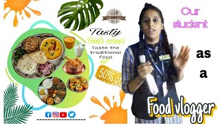 Our student as a food vlogger  Local food news reporter  Spoken English  SkillKraft [upl. by Nagek]