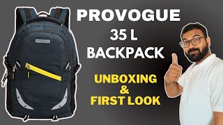 PROVOGUE 35L Laptop Backpack Unisex Bag with Rain Cover  Unboxing and First Look [upl. by Farmelo925]