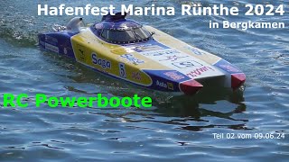 Hafenfest Marina Rünthe 2024 in Bergkamen RC Powerboote Teil 2😲 [upl. by Dercy]