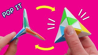 Easy Origami Pop It Fidgets Antistress Funny Moving PAPER TOYS [upl. by Schumer222]