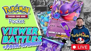 🔴 Pocket TCG Opening Packs and Battles [upl. by Retsehc]