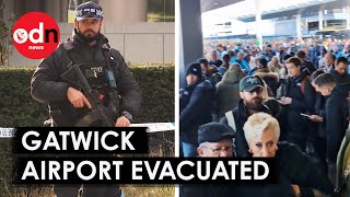 Gatwick Airport Evacuated as Bomb Squad Responds Blast Reported Near US Embassy [upl. by Freed319]