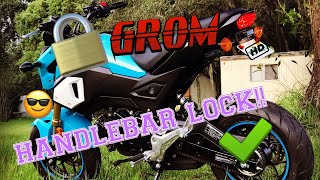 HOW TO LOCK HONDA GROM HANDLEBARS EASY [upl. by Hachman]