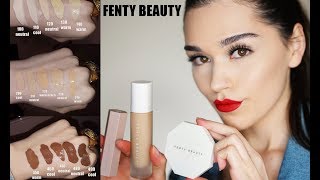 Testing FENTY BEAUTY  Foundation Swatches [upl. by Enilrahc718]