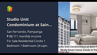 Studio Unit Condominium at Saint Marcel The Newly Smart Home Condo in Pampanga [upl. by Halvaard]