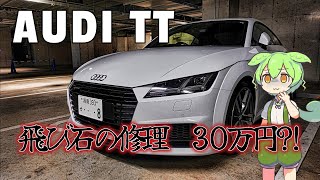 VlogAUDI TT 飛び石で傷ついたフロントガラスを直しに行ってきました。 [upl. by Doownil933]