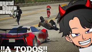 ATROPELLO A TODAS LAS PERSONAS DE GTA5 [upl. by Ettenom]